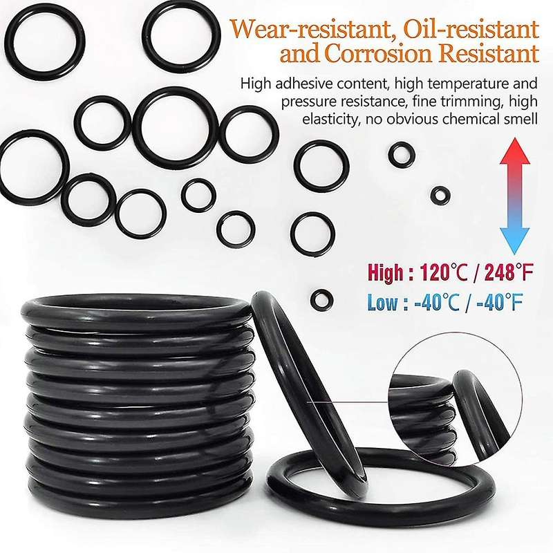 1200 Pcs O Ring Kit,24 Sizes Nitrile Rubber O Rings Assortment Kit