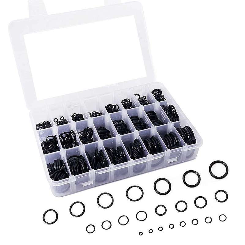 1200 Pcs O Ring Kit,24 Sizes Nitrile Rubber O Rings Assortment Kit