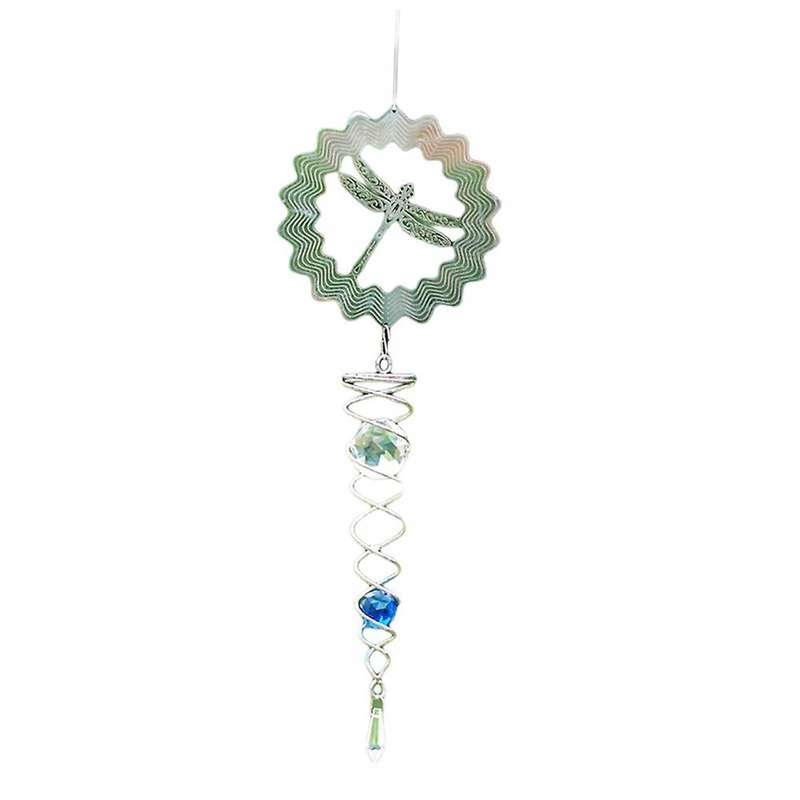 3d Metal Stainless Steel Wind Chimes Spiral Phoenix Tail (dragonfly)