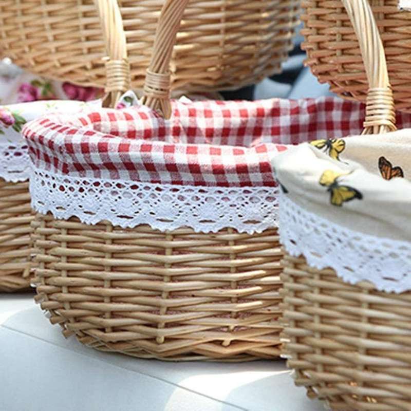 Wicker Basket Gift Baskets Empty Oval Willow Woven Picnic Basket