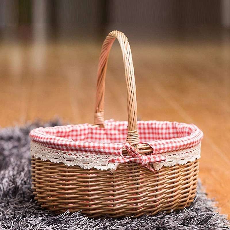 Wicker Basket Gift Baskets Empty Oval Willow Woven Picnic Basket