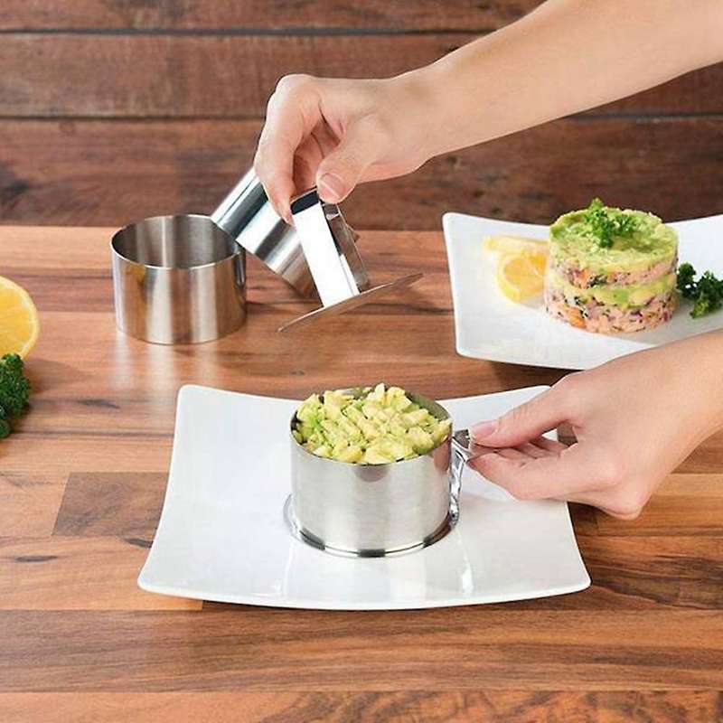 9 Pcs Round Cake Mold Stainless Steel Mousse Mold, 3.15 Inches