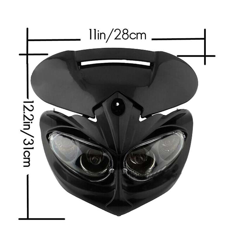 Fairing Head Light High / Low Beam Motorcycle Dual Headlight