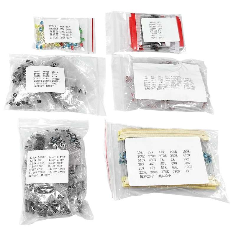1390pcs Electronic Components Kit Led Diode Transistor Capacitor