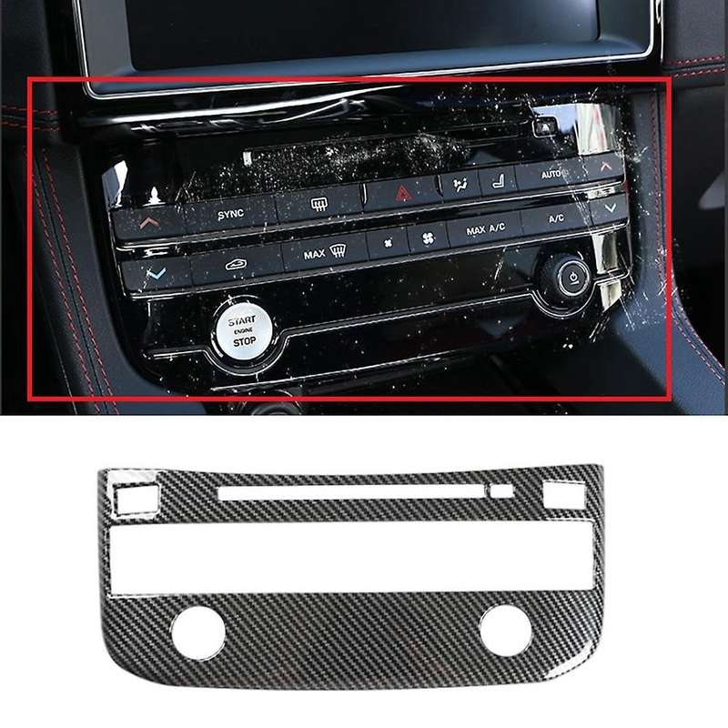 For -jaguar Xel 2018 2019 Carbon Fiber Car Air Conditioner Cd Panel
