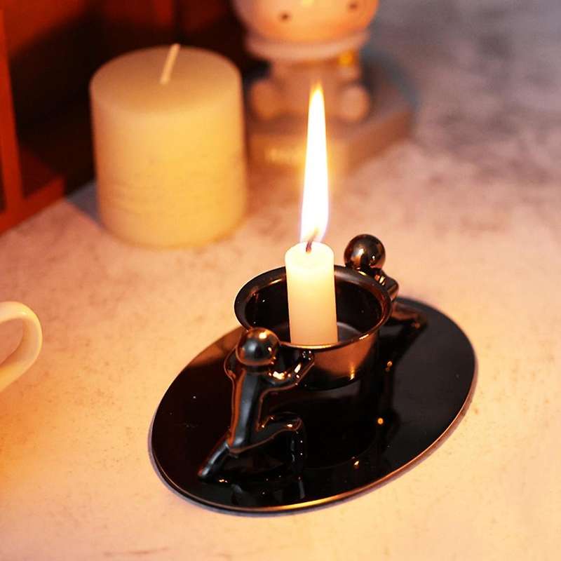 Candle Holder Stainless Steel Candle Holder Decoration, Gold