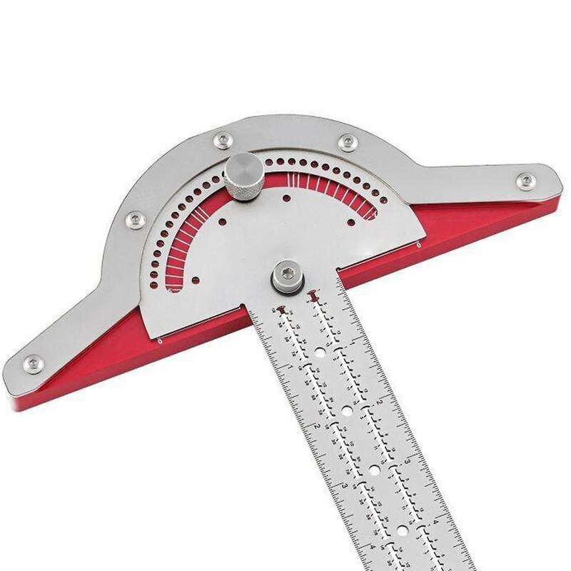 T-type Woodworkers Edge Ruler Protractor Woodworking Ruler -10inch