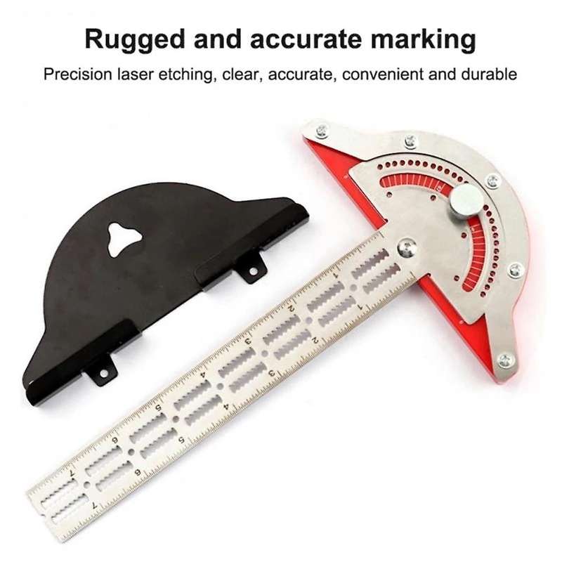 T-type Woodworkers Edge Ruler Protractor Woodworking Ruler -10inch