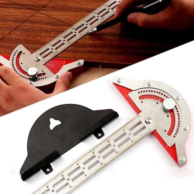 T-type Woodworkers Edge Ruler Protractor Woodworking Ruler -10inch