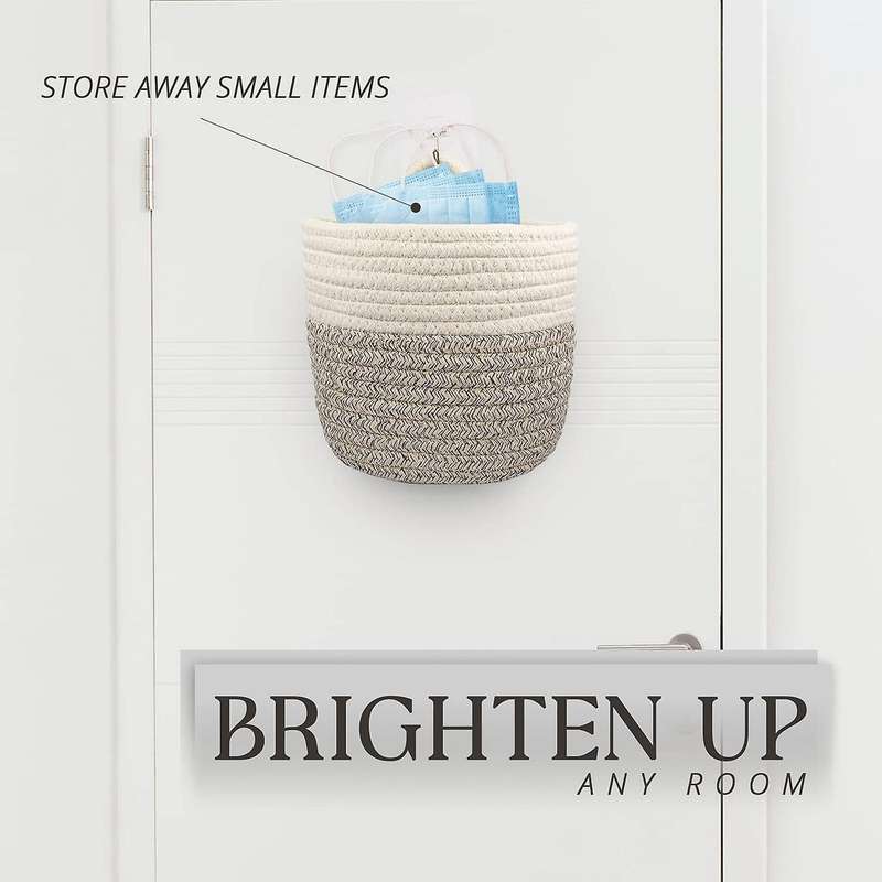 Hanging Woven Wall Basket,hanging Storage Baskets for Farmhouse Decor