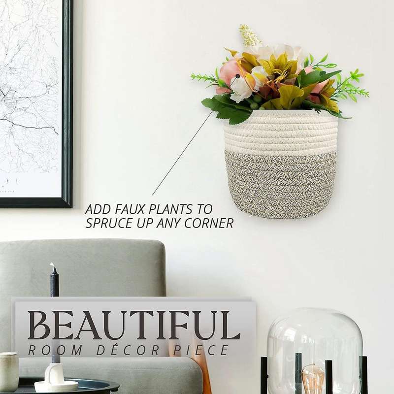 Hanging Woven Wall Basket,hanging Storage Baskets for Farmhouse Decor