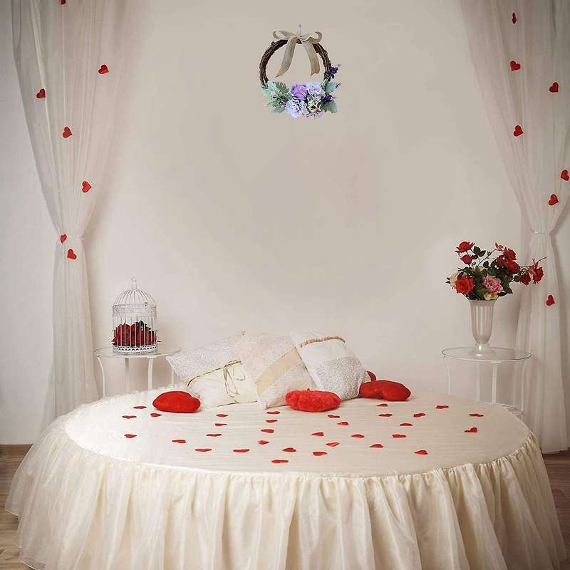 Artificial Rose Flower Hydrangea Wreath for Wedding Party Home Decor