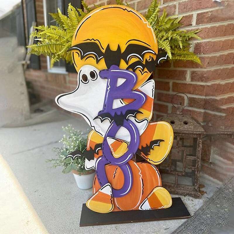 Porch Decoration Sign Personalized Halloween Witch Costume Simple -2