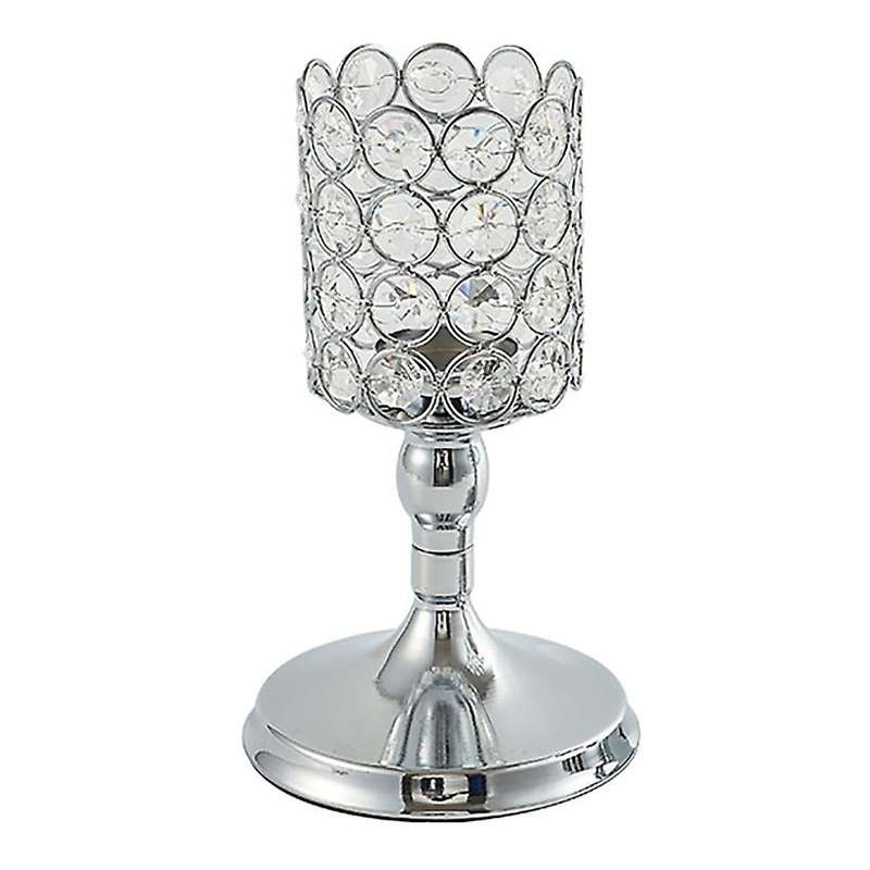 Crystal Candle Holder Hollow Glass Candlestick Home Decor A