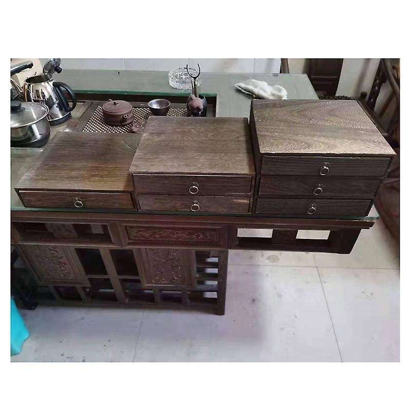 1pcs Solid Wood Storage Desk Box Jewelry Cosmetic Organizer C