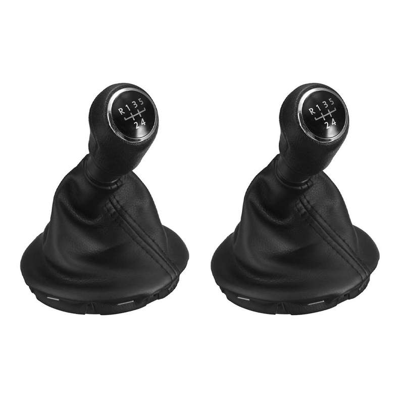 2x Rubber Gear Shift Knob Gator for Transporter T5 T5.1 Black