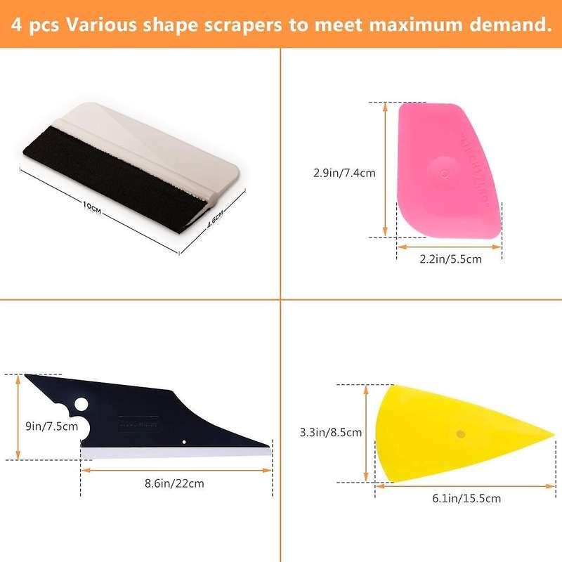 14pcs Car Window Tint Application Tools Kit Car Window Film Squeegee