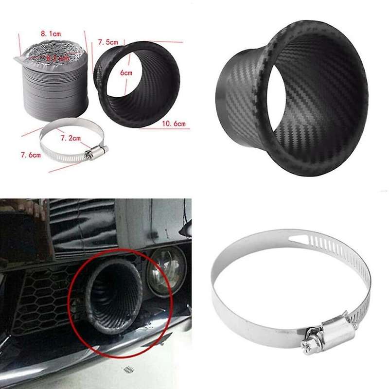 1 Set Car Front Bumper Turbo Air Intake Pipe Turbine Funnel Kit