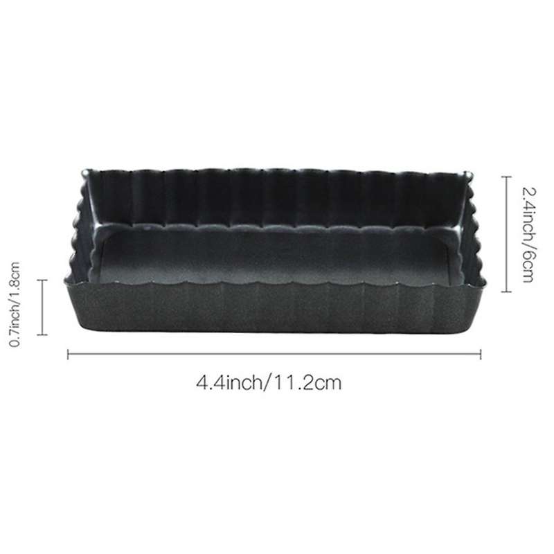 8 Pcs Non-stick Quiche Tart Pans with Removable Bottom,for Baking