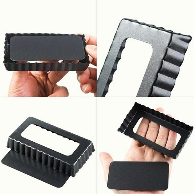 8 Pcs Non-stick Quiche Tart Pans with Removable Bottom,for Baking