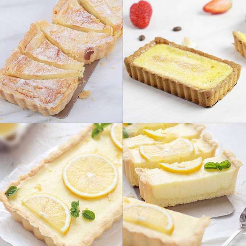 8 Pcs Non-stick Quiche Tart Pans with Removable Bottom,for Baking