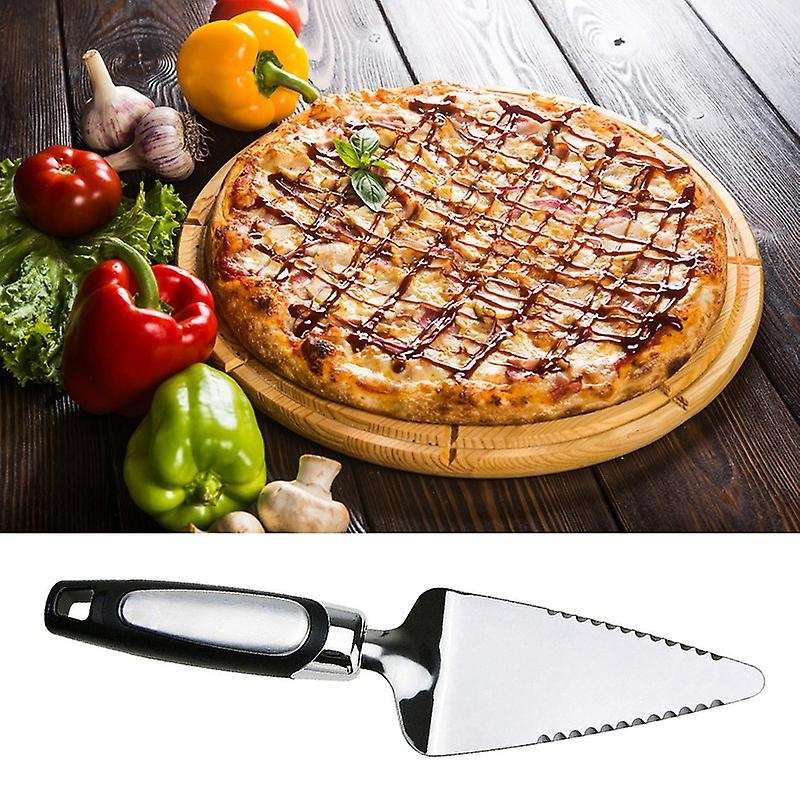 4pcs Cake Pizza Pie Server, Double-blades Design,soft Grip, Silver