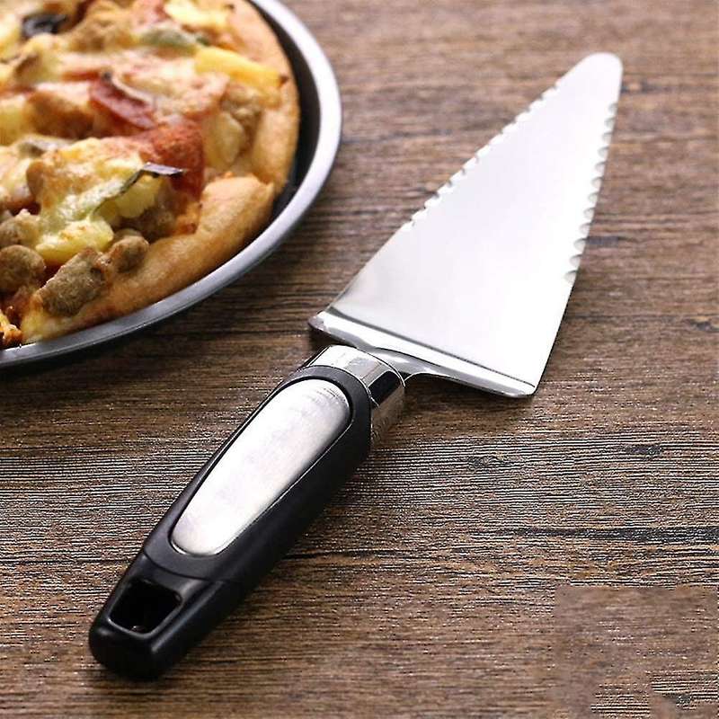 4pcs Cake Pizza Pie Server, Double-blades Design,soft Grip, Silver