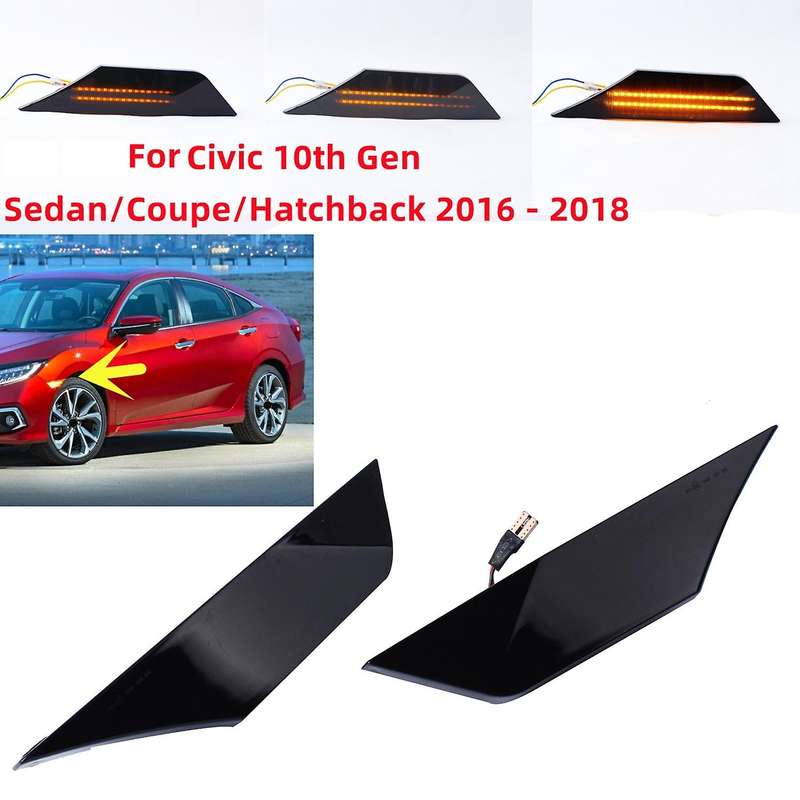 For Honda Civic 10th 2016-2020 Car Led Dynamic Side Marker Light