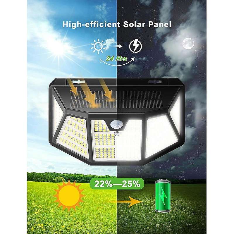 Solar Light Outdoor 310 Led Bright with Motion Sensor,3 Lighting
