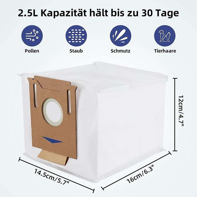 9 Pack Vacuum Dust Bag for Ecovacs Deebot T8 Aivi / T8 / N8 Pro Plus