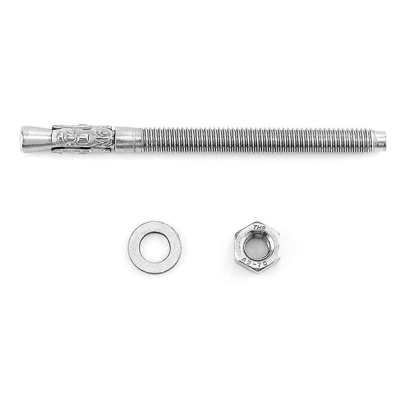 Wedge Anchor, Stainless Steel,1/4 Inch X 3-1/8 Inch, 10 Pcs