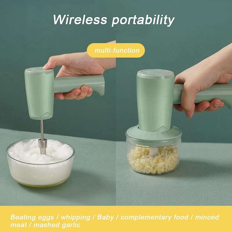 Wireless Mini Mixer Electric Food Blender Handheld Dough Mixer White