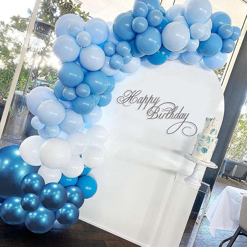 Birthday Blue Macaron Size Balloon Garland Kit for Baby Shower Party