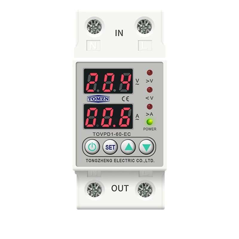 Din Rail Dual Display Protective Device Protector Relay 40a 220v 230v