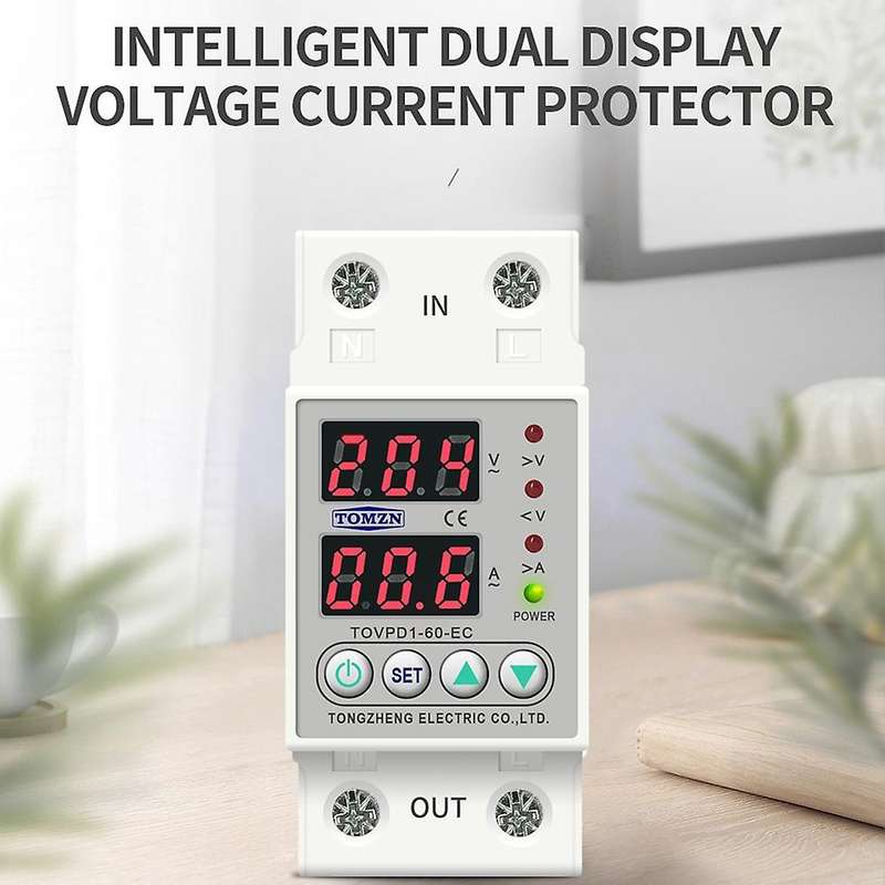 Din Rail Dual Display Protective Device Protector Relay 40a 220v 230v