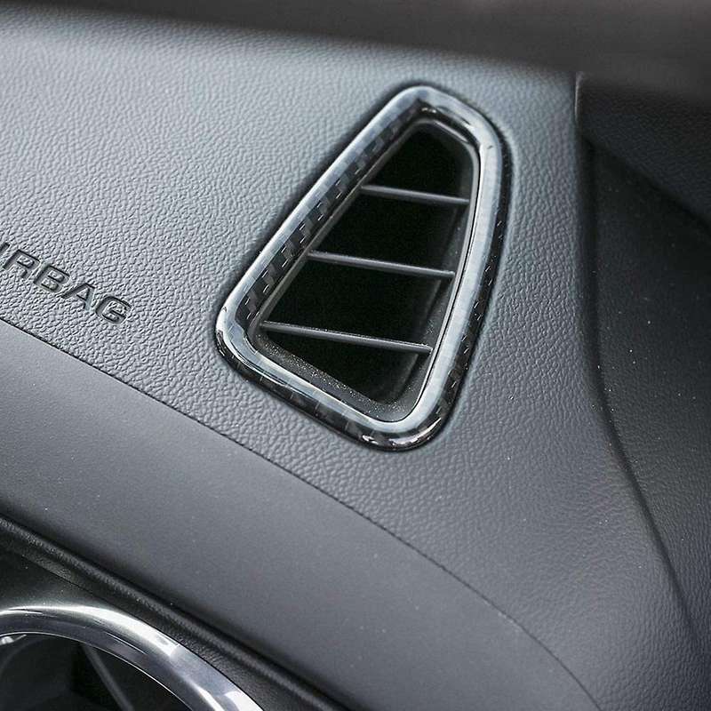 Dash Board Air Outlet Vent Ring Cover Decor Trim, Crabon Fiber Grain
