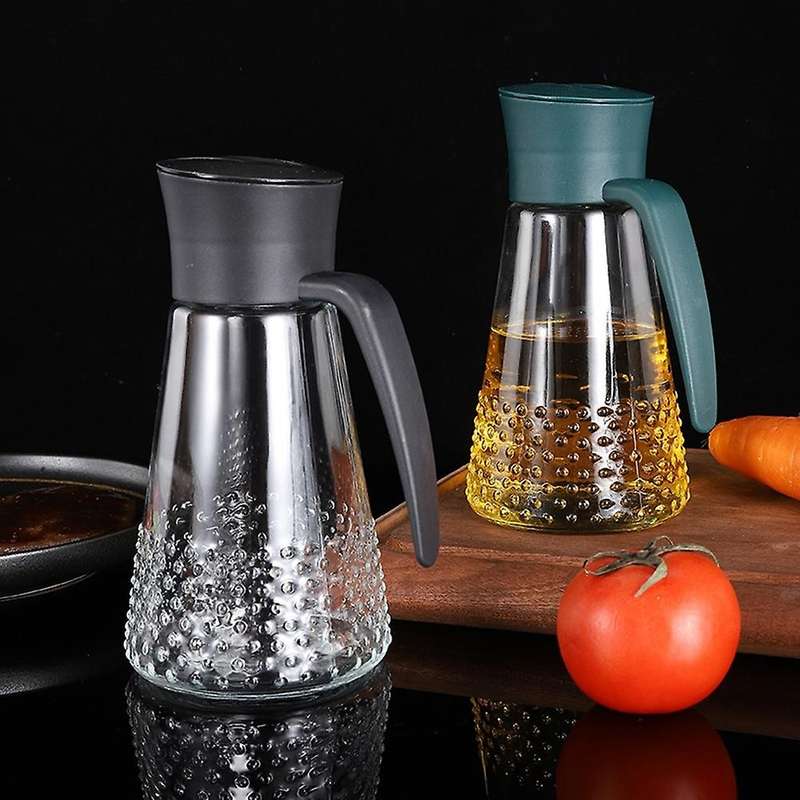 Olive Oil Bottle Oil Dispenser Seasoning Bottle for Kitchen Black