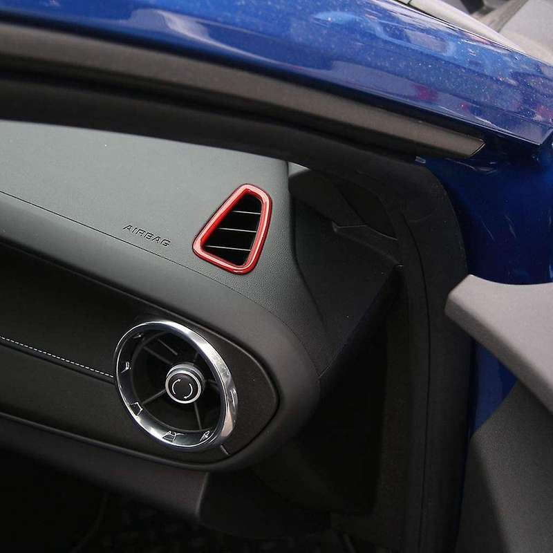 Dash Board Air Outlet Vent Ring Cover Decor Trim Interior, Red