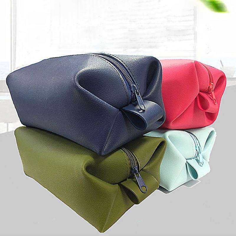 Travel Silicone Waterproof Toiletry Storage Bag Organizer Black