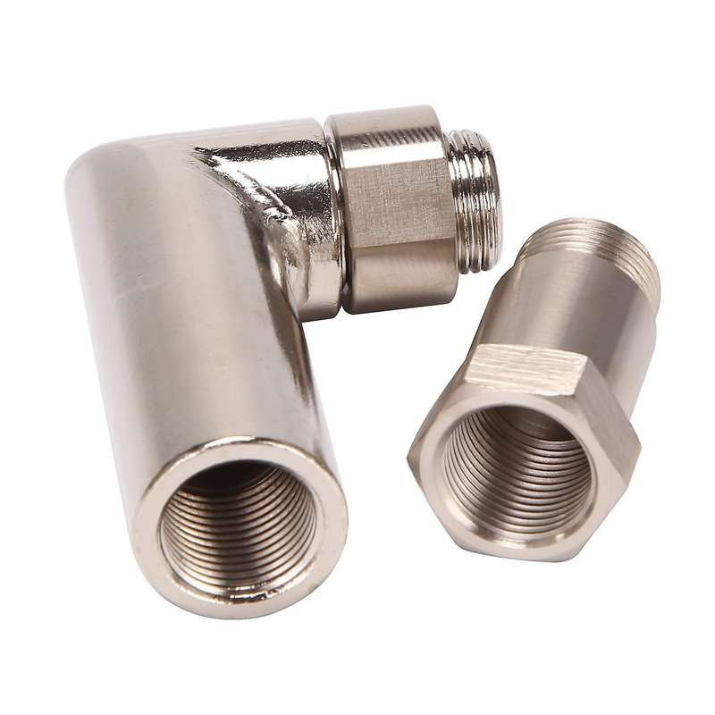 Universal M18 X 1.5 Oxygen O2 Sensor Spacer 90 Degree Bung Pipe Kit