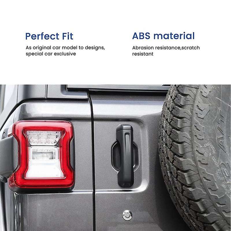 Exterior Door Handle Bowl Trims Accessories Black 5pcs