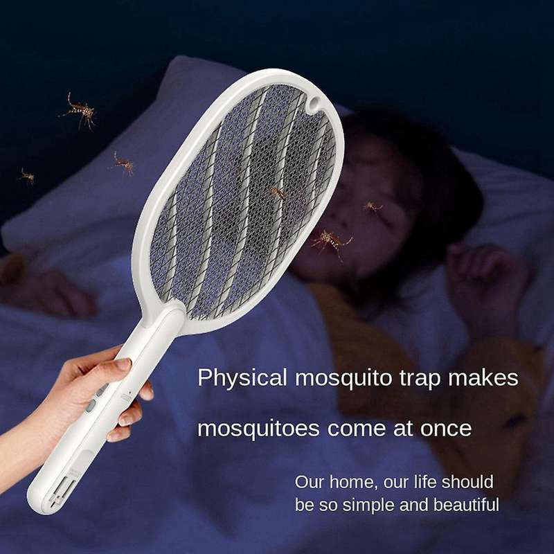 Mosquito Killer Lamp Usb 1200mah Bug Zapper Racket for Home Outdoor B