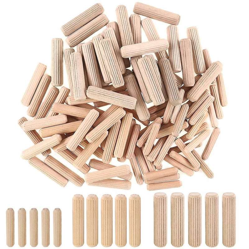 400pcs Wooden Dowels Assorted,6/ 8/10mm for Grooved Fluted, Carpentry
