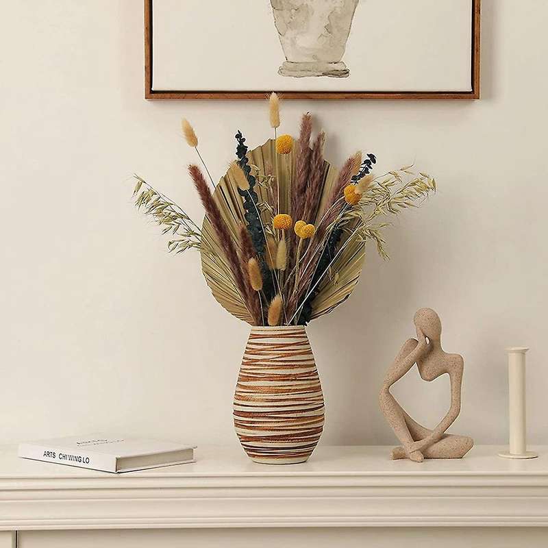 45 Pcs Natural Dried Flower Bouquet Dried Pampas and Palm Bouquets