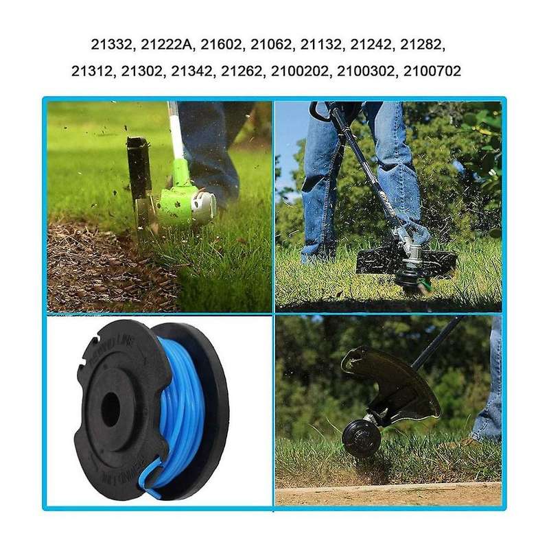 12 Pack Auto-feed String Replacement Trimmer Spool for Greenworks