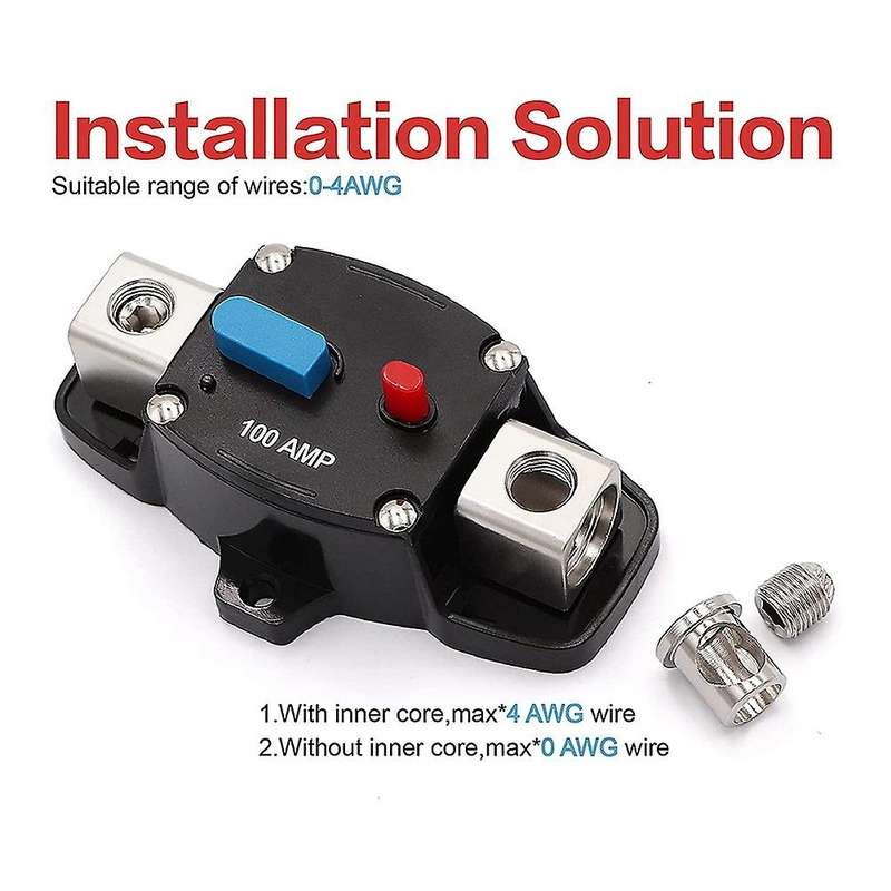 Circuit Breaker Manual Reset, Audio Inline Fuse Block Holders (100a)