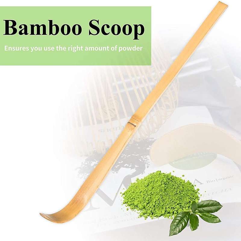 Traditional Matcha Tool Set Whisk + Whisk Stand + Tea Spoon Black