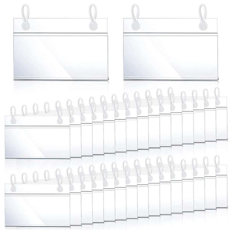 Label Holders Basket,tag Hanger Clips with Button Lock for Market