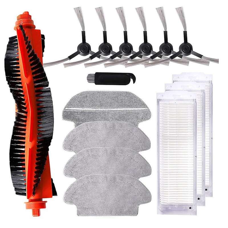 15pcs Competible for Xiaomi Mi Robot,main Side Brush Hepa Filter Mop