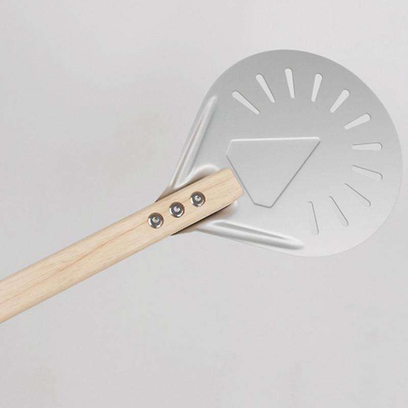 7 Inch Perforated Pizza Turning Pizza Shovel Aluminum Wooden Handle